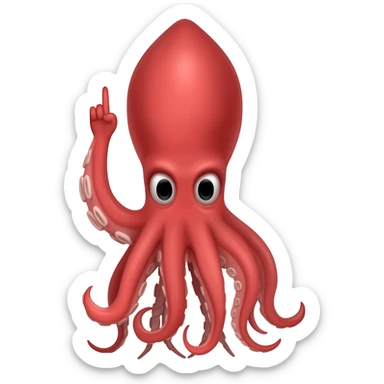 Squid doing the vulcan salute sticker