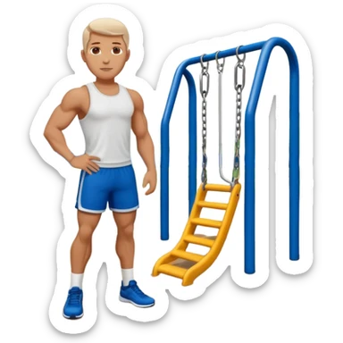 white sportsman in the playground sticker