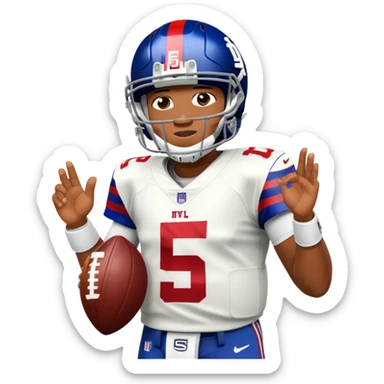 Jameis Winston in #15 New York giants uniform sticker