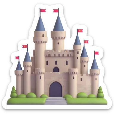 medieval stone castle sticker