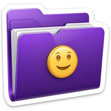 dark purple download folder sticker