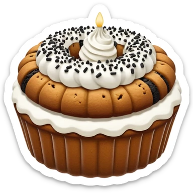 Bundt Cookies & cream cake and white frosting  sticker