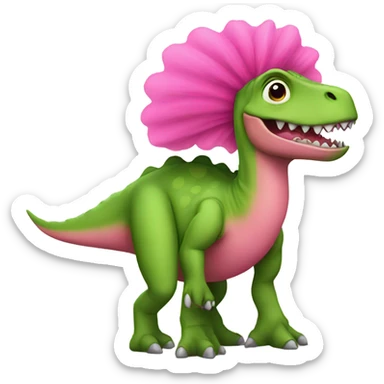 dinosaur with pink tutu sticker