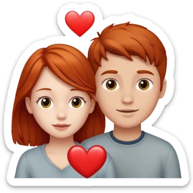 The boy send love the redhead girl sticker