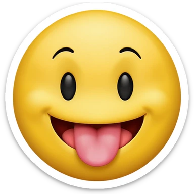 Upside down smiley face tongue sticking out sticker