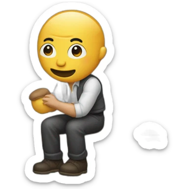 Hombre saltando un banco de plaza sticker