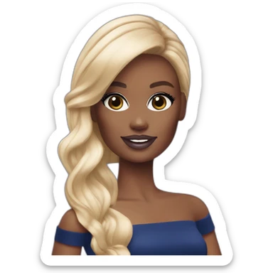 barbie girl with mate navy blue skin sticker