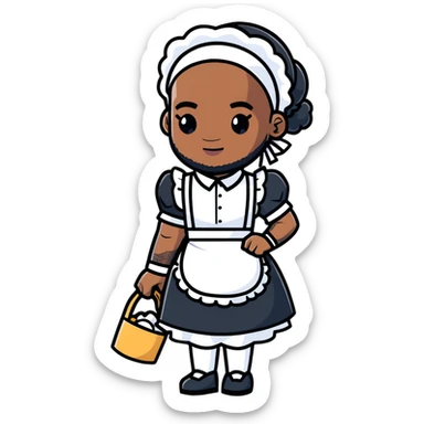 LeBron James as a maid sticker