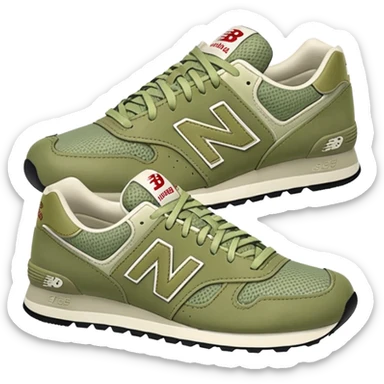 pale olive new balances sticker