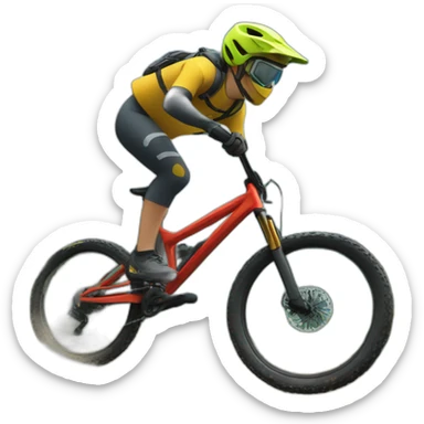downhill mountain biking sticker