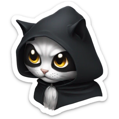 cat grim reaper sticker