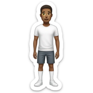 Men in White socks no shoes sticker