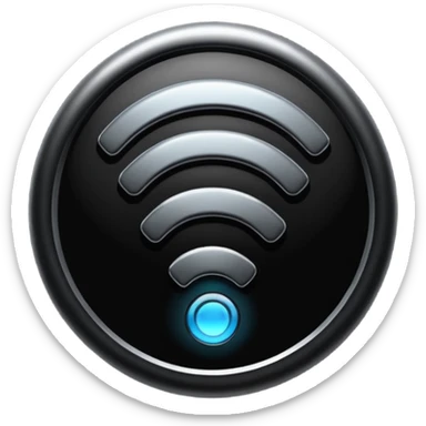 wifi single black signal sticker