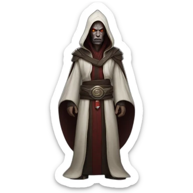 hyperrealist sith jedi in world of warcraft sticker