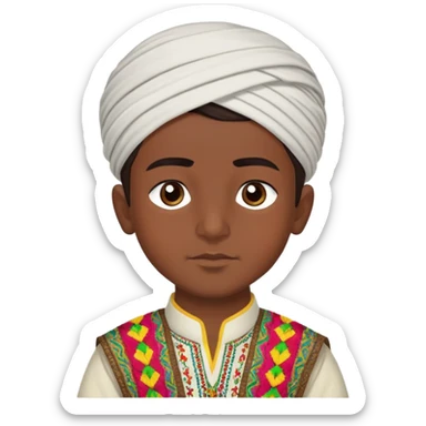 Kurdish boy in traditional clothes sticker