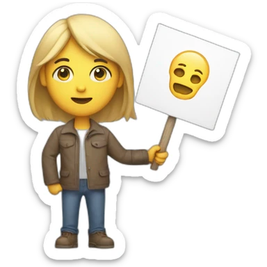 Someone holding a sign that says sarcasm sticker