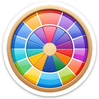 digital color wheel, graphic design style sticker