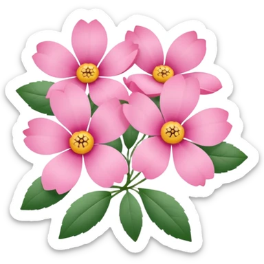 Polaroid photo of pink flowers sticker