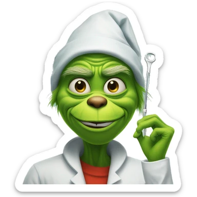 The grinch in knee surgery  sticker