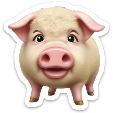 Truffle pig with ginger fur sticker