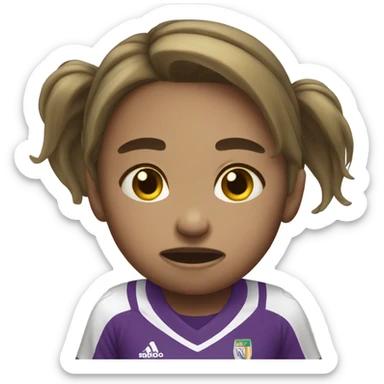 Girl Soccer player crying  sticker