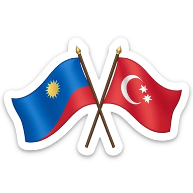 Doğu Türkistan Bayrağı+Türk Bayrağı+Azerbaycan Bayrağı sticker