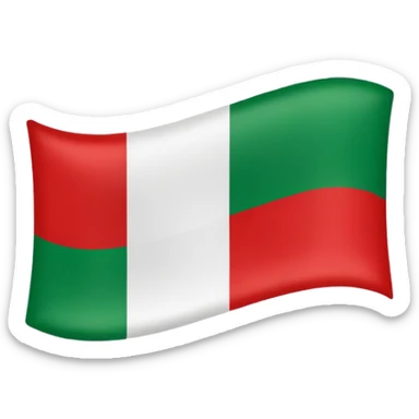 Italian flag with a rad spots and says happy new year  sticker