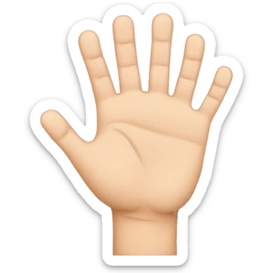 hand with 5 fingers sticker