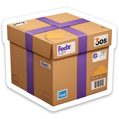FedEx delivery parcel sticker
