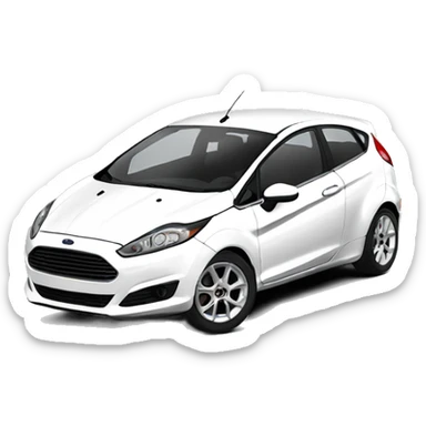 White Ford fiesta mk7 sticker