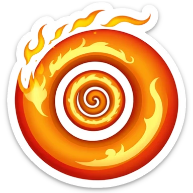 love spiral and fire sticker