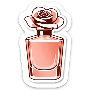 Rose gold perfume bottle sticker