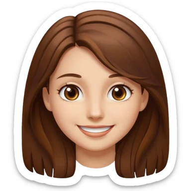 A girl. With long brown hair brown eyes tall beautiful  sticker