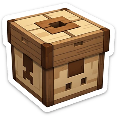 Minecraft crafting table sticker