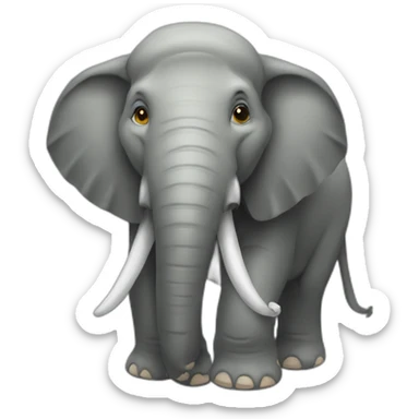 strong elephant sticker