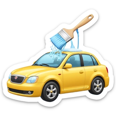 create me an image for a vertical in my super app, Car wash, add a brush sticker