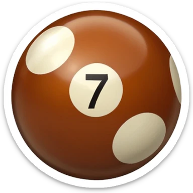 billiard ball 7 number sticker