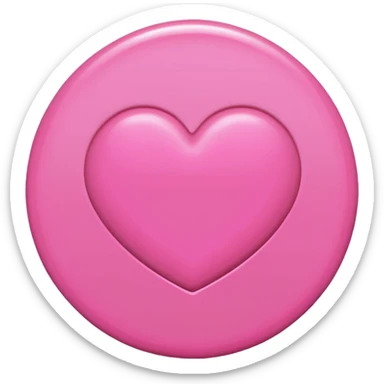 "Solid glossy pink circle emoji. No face or icons. Match color and 3D shine of Notion pink heart emoji (🩷)." sticker