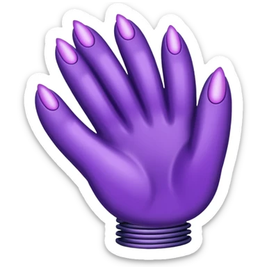 Purple claw clip sticker