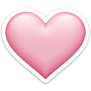 White and pink heart sticker