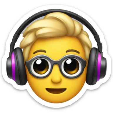 Headphones with bows on  sticker