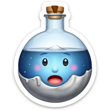 moon knocked over like dropped flask sticker