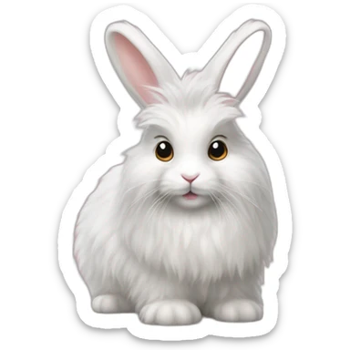 Angora rabbit sticker
