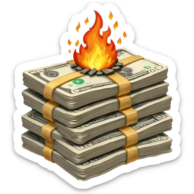 stack of russian cash exploding
 sticker