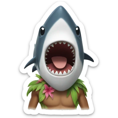 Maui transforming into a shark sticker