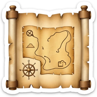 treasure map sticker