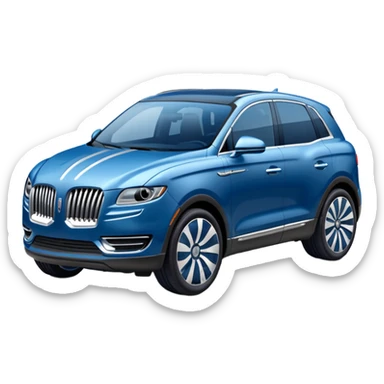 Blue lincoln nautilus car sticker