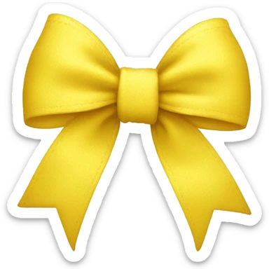 Yellow coquette bow sticker