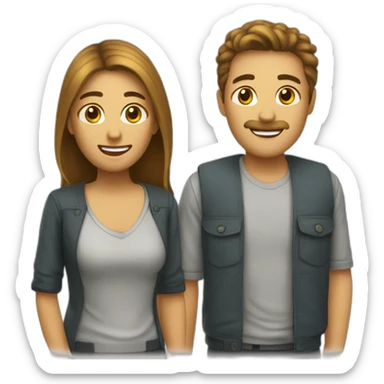 Chat avec deux tête sticker