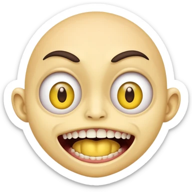 👁️👄👁️ but with nasty teeth sticker